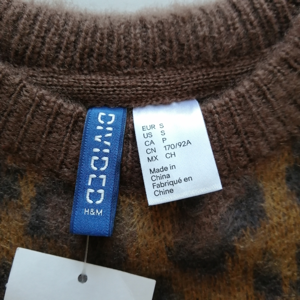 H&M Leopard Sweater Small - Picture 5 of 6